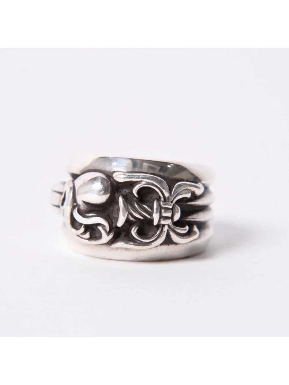 Chrome Hearts Dagger Heart Ring 925 Sterling Silver